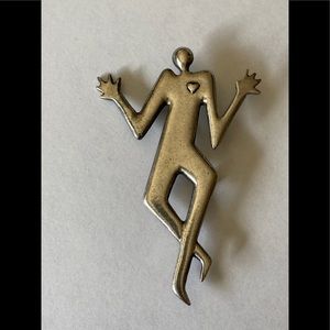 Vintage Laurel Burch dancing figure - signed